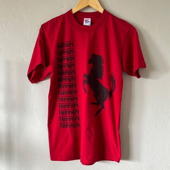Vintage Red FERRARI 80’s Shirt - Picture 1 of 11